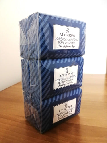 Atkinsons SOAP Blue Lavender 125 gr - Sapone Bagno profumato 6 Pezzi