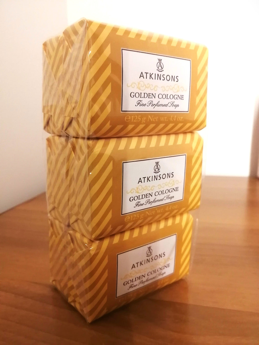 Atkinsons SOAP Golden Cologne 125 gr - Sapone Bagno profumato 6 Pezzi