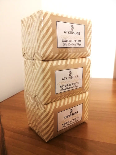 Atkinsons SOAP Natural White 125 gr - Sapone Bagno profumato 6 Pezzi