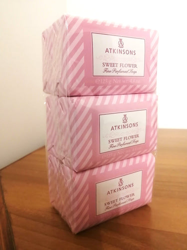 Atkinsons SOAP Sweet Flower 125 gr - Sapone Bagno profumato 6 Pezzi