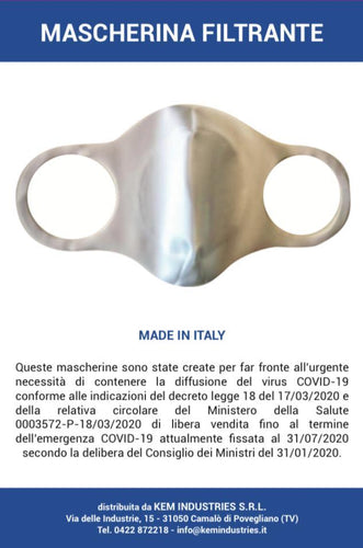 Mascherina in microfibra lavabile Bambino - BIANCA - MIA PROFUMERIA