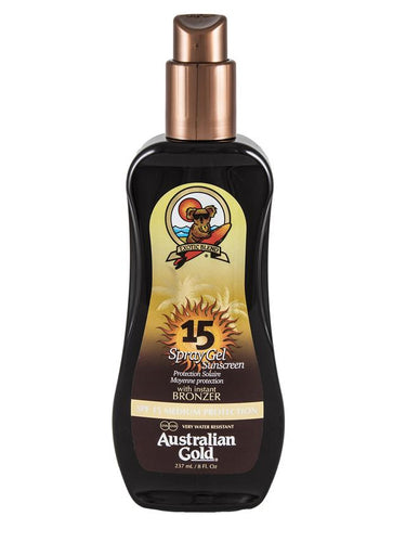 Australian Gold Spray Gel Sunscreen With Inst. Bronzer SPF15 237 ml - MIA PROFUMERIA