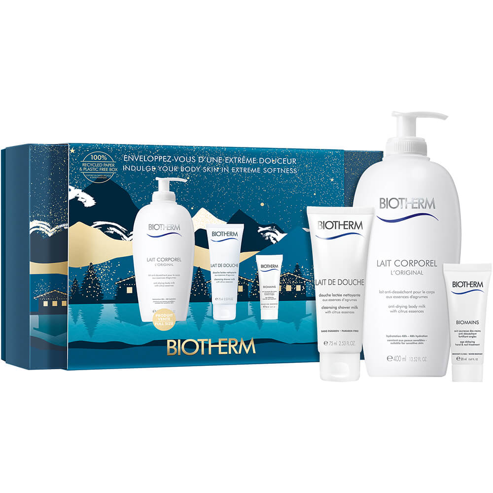 Biotherm Cofanetto LAIT CORPOREL 400 ml + Lait de douche  + Biomains